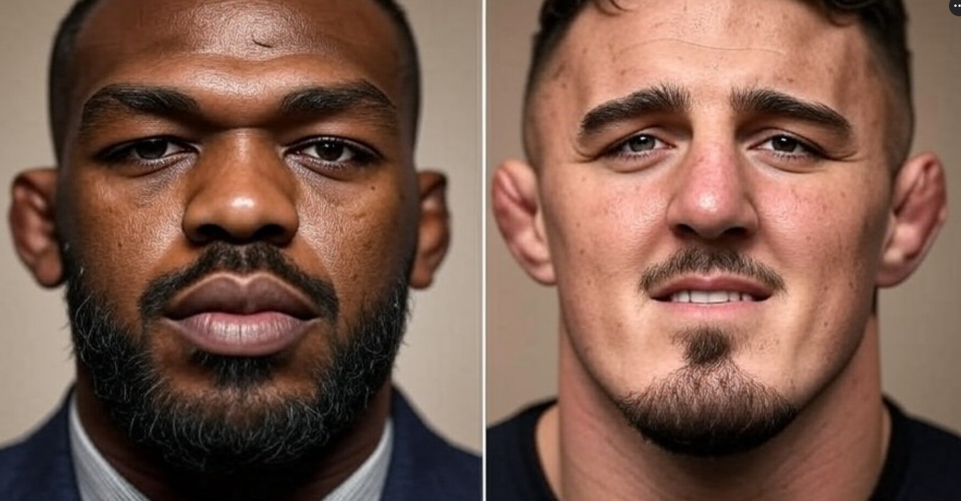 Jon Jones Ducking Tom Aspinall